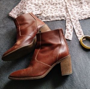 Madewell heeled ankle boots, Size 6 1/2